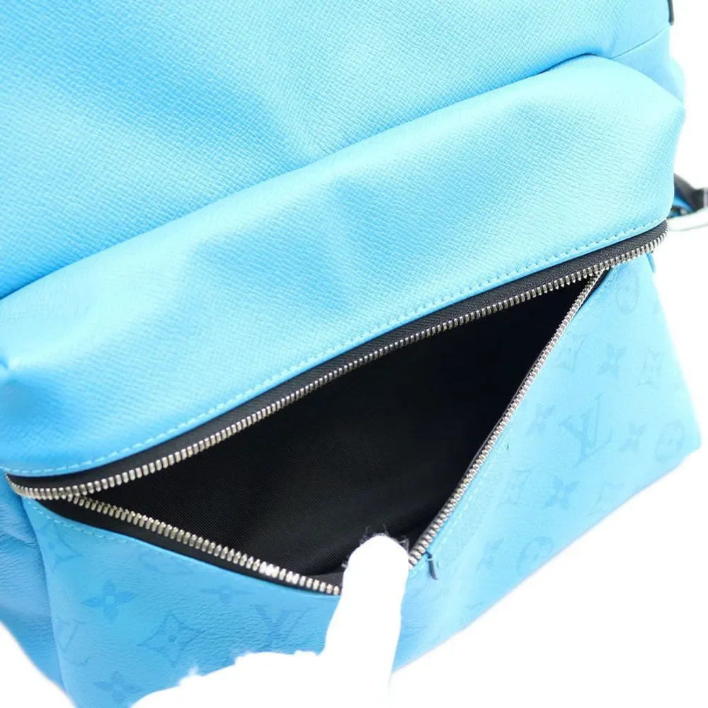 Discovery Backpack Monogram Eclipse Leather Black Blue PM LV